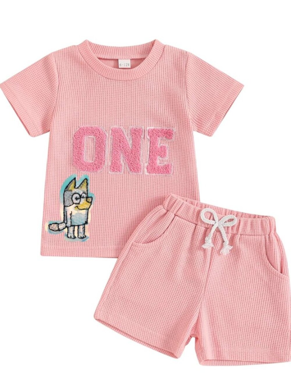 Pink Girl First Birthday Bluey Outfit Shirt Shorts Bluey Top Bingo Clothes